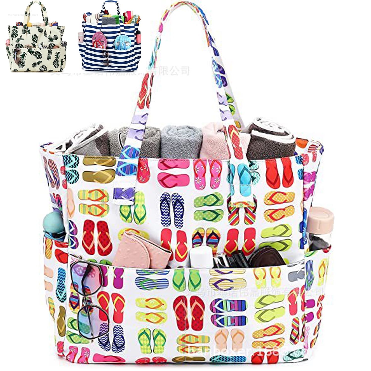 Waterproof Beach Tote Pool Bags for Women Ladies Extra Large Gym Tote Carry On Bag With Wet