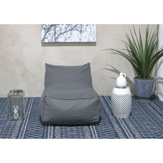 Waterproof Bean Bag Chair for Adults and Kids - 3 Ft Large Bean Bag with Removable & Washable Cover - Dark Grey