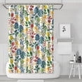 thumbnail image 1 of Waterproof Beautiful Colorful Floral Shower Curtain 72x72 Inch Boho Style Polyester Unique Shower Curtain for Bathroom Hotel Home Decor with 12 Plastic Hooks, 1 of 5
