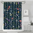 thumbnail image 1 of Waterproof Beautiful Colorful Floral Shower Curtain 72x72 Inch Boho Style Polyester Unique Shower Curtain for Bathroom Hotel Home Decor with 12 Plastic Hooks, 1 of 5
