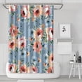 thumbnail image 1 of Waterproof Beautiful Colorful Floral Shower Curtain 72x72 Inch Boho Style Polyester Unique Shower Curtain for Bathroom Hotel Home Decor with 12 Plastic Hooks, 1 of 5