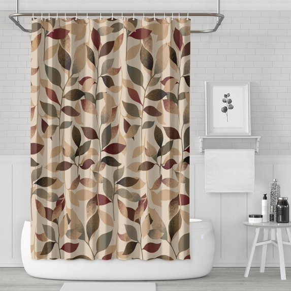 Waterproof Beautiful Colorful Floral Shower Curtain 72x72 Inch Boho Style Polyester Unique Shower Curtain for Bathroom Hotel Home Decor with 12 Plastic Hooks