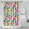 thumbnail image 1 of Waterproof Beautiful Colorful Floral Shower Curtain 72x72 Inch Boho Style Polyester Unique Shower Curtain for Bathroom Hotel Home Decor with 12 Plastic Hooks, 1 of 5