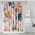 thumbnail image 1 of Waterproof Beautiful Colorful Floral Shower Curtain 72x72 Inch Boho Style Polyester Unique Shower Curtain for Bathroom Hotel Home Decor with 12 Plastic Hooks, 1 of 5