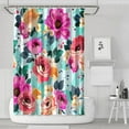 thumbnail image 1 of Waterproof Beautiful Colorful Floral Shower Curtain 72x72 Inch Boho Style Polyester Unique Shower Curtain for Bathroom Hotel Home Decor with 12 Plastic Hooks, 1 of 5