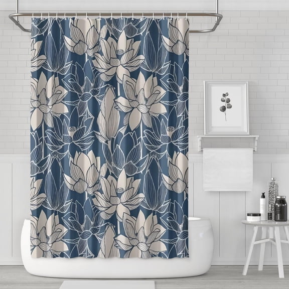 Waterproof Beautiful Colorful Floral Shower Curtain 72x72 Inch Boho Style Polyester Unique Shower Curtain for Bathroom Hotel Home Decor with 12 Plastic Hooks