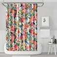 thumbnail image 1 of Waterproof Beautiful Colorful Floral Shower Curtain 72x72 Inch Boho Style Polyester Unique Shower Curtain for Bathroom Hotel Home Decor with 12 Plastic Hooks, 1 of 5
