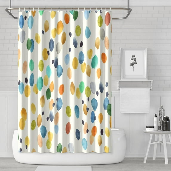 Waterproof Beautiful Colorful Floral Shower Curtain 72x72 Inch Boho Style Polyester Unique Shower Curtain for Bathroom Hotel Home Decor with 12 Plastic Hooks