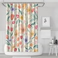 thumbnail image 1 of Waterproof Beautiful Colorful Floral Shower Curtain 72x72 Inch Boho Style Polyester Unique Shower Curtain for Bathroom Hotel Home Decor with 12 Plastic Hooks, 1 of 5