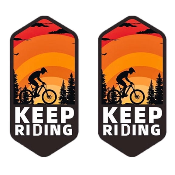 Waterproof Bicycle Stickers 2-Pack Durable Peel and Stick Decals for Bike Frame Personalization