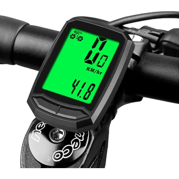 Waterproof Bike Computer with LCD Display & Multi-Function Speedometer