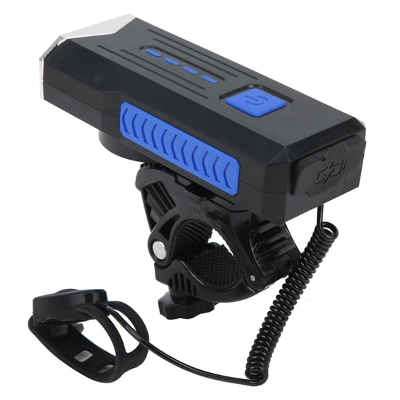 Waterproof Bike Front Light with 140dB Split Horn Switch 4000mAh USB Rechargeable Bicycle Head Light Dual T6 LED Bulbs 1000 LM for Night Riding Safety, Blue