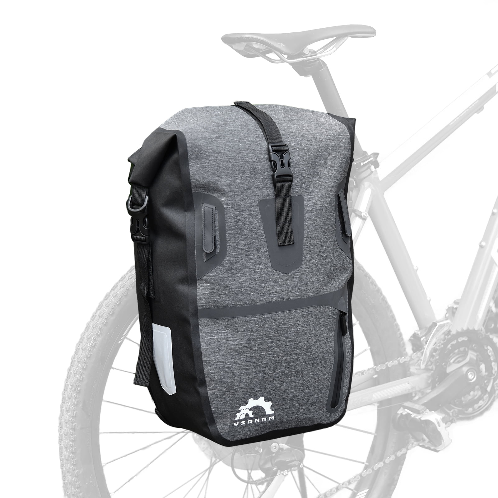 Cycle Rear Rack Bags Waterproof Bike Pannier Bag Bicycle Cargo Rack Saddle Bag with Shoulder ...