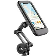 Waterproof Bike Phone Mount for 4-6.7 Inch Smartphones, Black