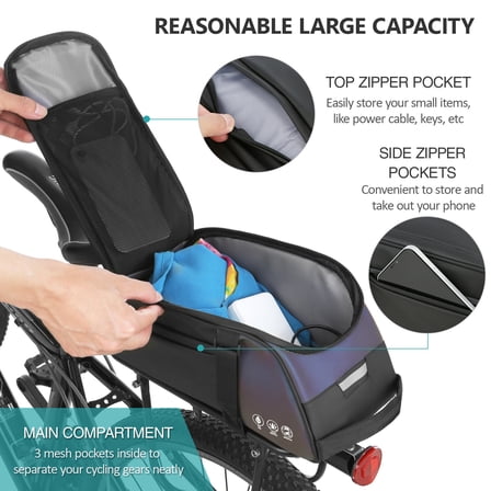 Waterproof Bike Rear Rack Bag  Carrier Cycle Rear Rack Should Bag