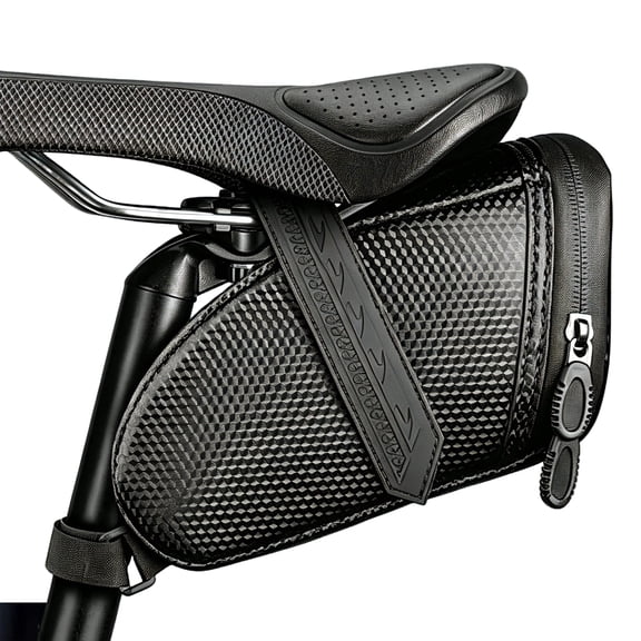 Waterproof Bike Saddle Bag, Under Seat Bicycle Pack with Tail Light Hanger for MTB and Road Bicycles