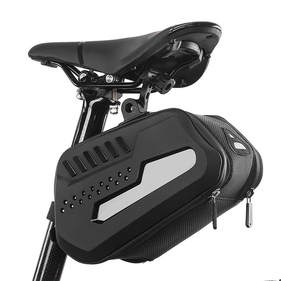 Waterproof Bike Saddle Bag Under Seats 2.7L Large Capacity Cycle Storage Bag / 8.3x5.9x4.8 in Quick Release Bicycle Frame Tail Case Pack