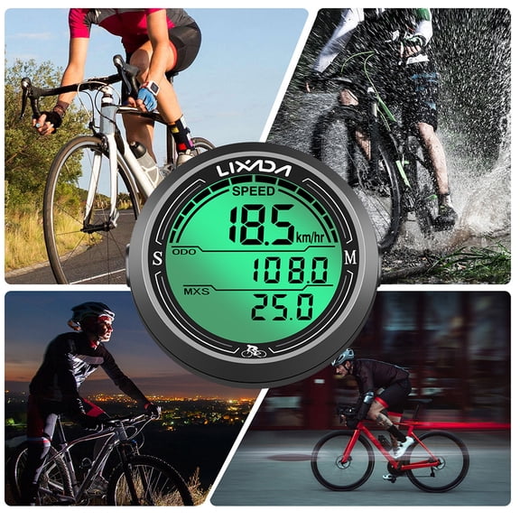 Waterproof Bike Speedometer Round Bicycle Odometer with Backlight Screen Wired Cycle Computer for Cycling Tracking, 2.2 x 2.2 x 0.79 inches / 5.6 x 5.6 x 2.0 cm
