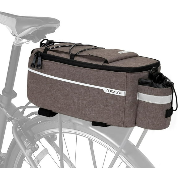 Waterproof Bike Trunk Cooler Bag with Insulated Lining, Large Capacity Rear Seat Pouch for Cycling Storage
