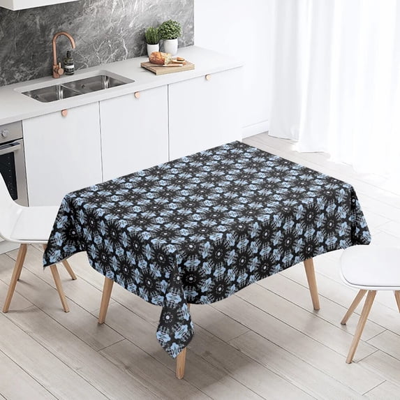 Waterproof Black and White Colorful Geometric Pattern Rectangular Tablecloth Wedding Restaurant Decor Kitchen Table