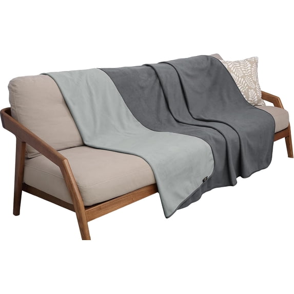 Waterproof Blanket for Bed, Reversible Fleece Bed Sofa Cover, Washable Liquid Proof Furniture Protector