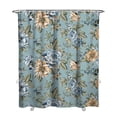 thumbnail image 1 of Waterproof Blue Floral Shower Curtain 72x84 Inch Boho Style Polyester Unique Shower Curtain for Bathroom Hotel Home Decor with 12 Plastic Hooks, 1 of 5