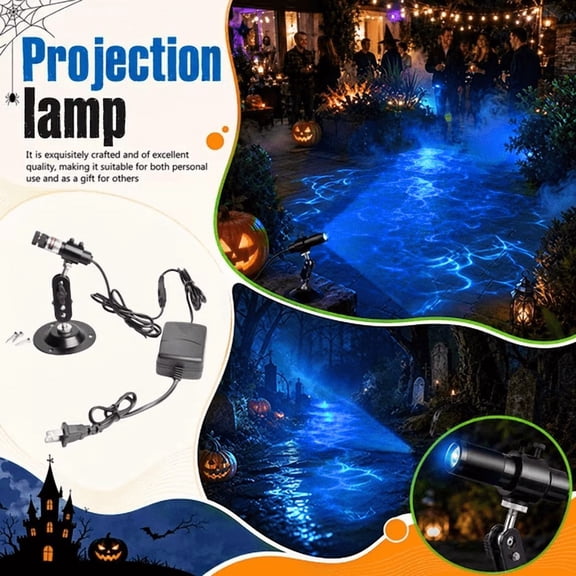 Waterproof Blue Laser Line Projector for Halloween, Outdoor Laser Light with Adjustable Bracket, Creates Swamp Portal and Ghost Footprint Effects with Fog Machine (Not Included)