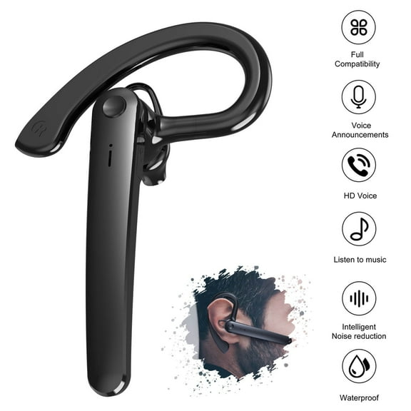 Waterproof Bluetooth Earbuds 5.0 Wireless Sports Earphones with 15Hrs Playtime, 0 Latency Gaming, Dual Mic Noise Cancelling, Type-C Fast Charge, Left/Right Ear Comfort Fit Air5 Stereo Headset