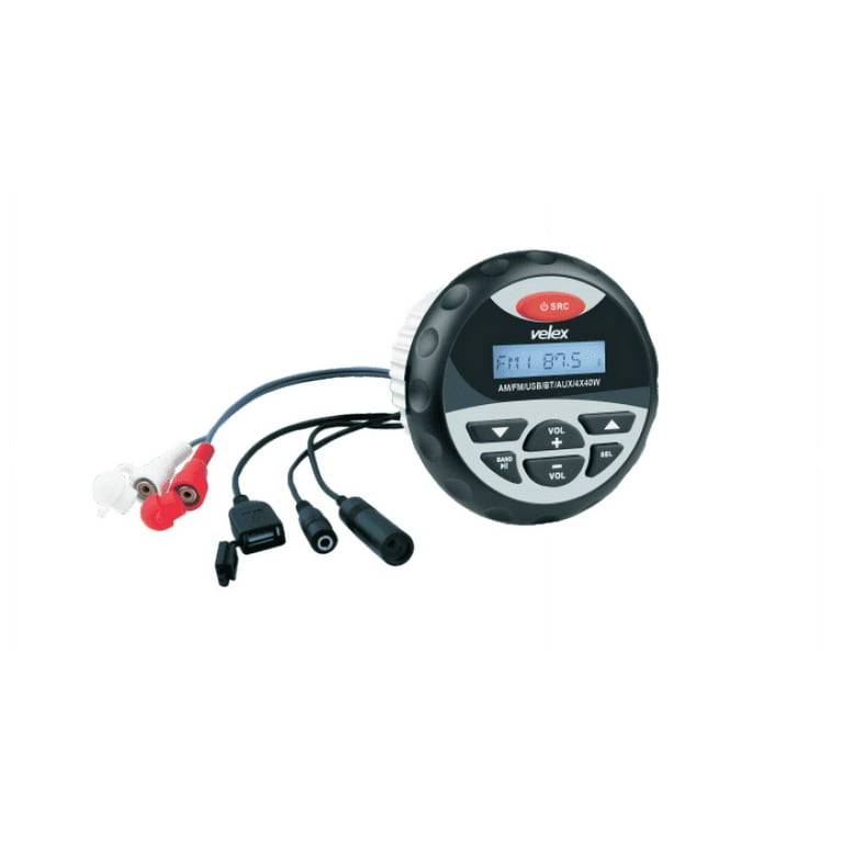 Velex Bluetooth Marine Stereo with MP3, AM FM Radio, USB for Velex Bluetooth Marine Stereo with MP3, AM FM Radio, USB for