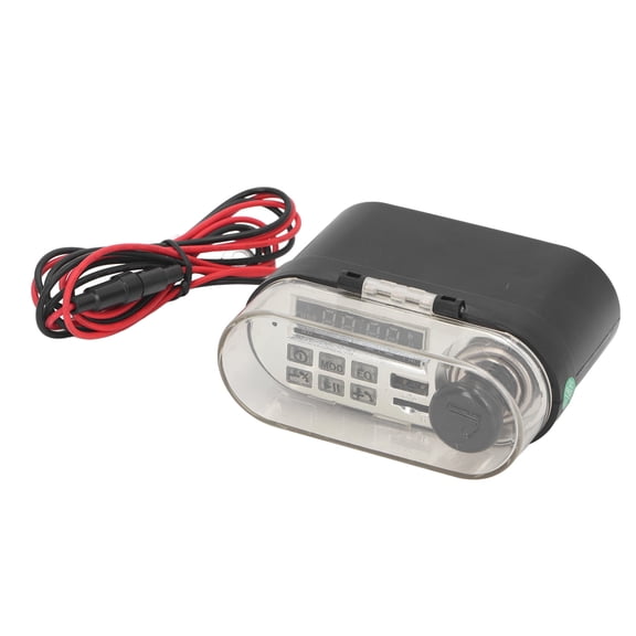 Waterproof Bluetooth Motorcycle Speaker System with Built in Cigar Lighter Handlebar Mount MP3 Audio Amplifier Fast USB Phone Charger 19x16x9 inches / 48.2x40.6x22.8 cm