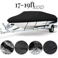 thumbnail image 1 of Waterproof Boat Cover, 17-19ft Trailerable Boat Cover, Heavy Duty 210D Oxford Mooring Cover for V-Hull Boat with 5 Straps,19.7 x 9.8 ft, 1 of 13