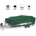 thumbnail image 1 of Waterproof Boat Cover Green Trailerable Pontoon Boat Protective Cover with Straps and Storage Bags, 1 of 3