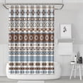 thumbnail image 1 of Waterproof Bohemia Stripe Shower Curtain 72x72 Inch Boho Style Polyester Unique Shower Curtain for Bathroom Hotel Home Decor with 12 Plastic Hooks, 1 of 5
