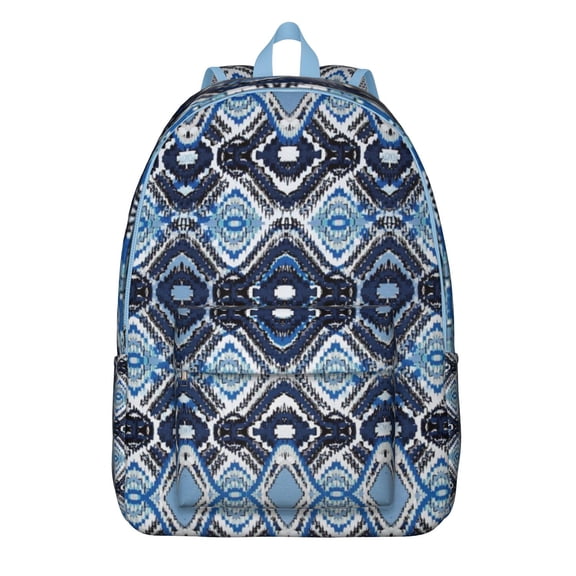 Waterproof Bohemian Backpack for Students, Rustic Floral Laptop Bag with Side Pockets and Large Capacity