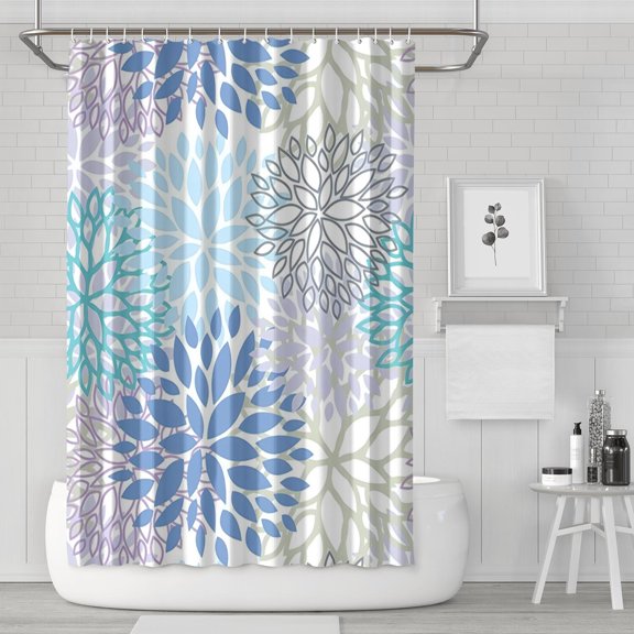 Waterproof Bohemian Shower Curtain 72x72 Inch Boho Style Polyester Unique Shower Curtain for Bathroom Hotel Home Decor with 12 Plastic Hooks