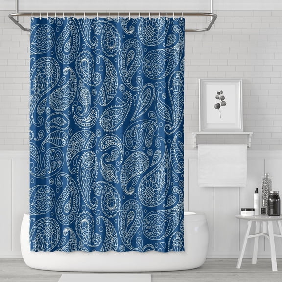 Waterproof Bohemian Shower Curtain 72x72 Inch Boho Style Polyester Unique Shower Curtain for Bathroom Hotel Home Decor with 12 Plastic Hooks