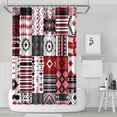 thumbnail image 1 of Waterproof Bohemian Shower Curtain 72x72 Inch Boho Style Polyester Unique Shower Curtain for Bathroom Hotel Home Decor with 12 Plastic Hooks, 1 of 5