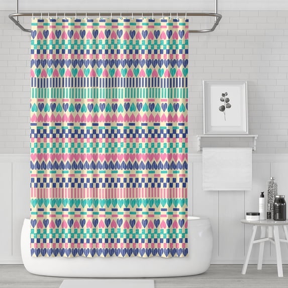 Waterproof Bohemian Shower Curtain 72x72 Inch Boho Style Polyester Unique Shower Curtain for Bathroom Hotel Home Decor with 12 Plastic Hooks