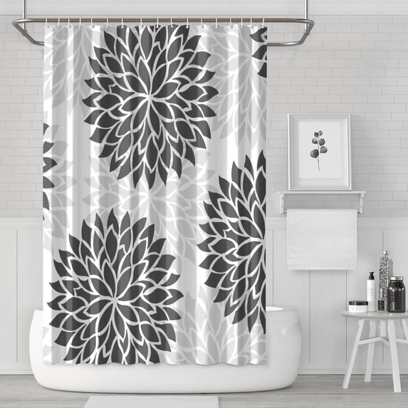 Waterproof Bohemian Shower Curtain 72x72 Inch Boho Style Polyester Unique Shower Curtain for Bathroom Hotel Home Decor with 12 Plastic Hooks
