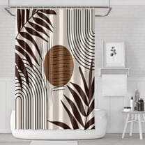 Waterproof Bohemian Shower Curtain 72x72 Inch Boho Style Polyester Unique Shower Curtain for Bathroom Hotel Home Decor with 12 Plastic Hooks