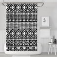 thumbnail image 1 of Waterproof Bohemian Shower Curtain 72x72 Inch Boho Style Polyester Unique Shower Curtain for Bathroom Hotel Home Decor with 12 Plastic Hooks, 1 of 5