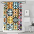 thumbnail image 1 of Waterproof Bohemian Shower Curtain 72x72 Inch Boho Style Polyester Unique Shower Curtain for Bathroom Hotel Home Decor with 12 Plastic Hooks, 1 of 5