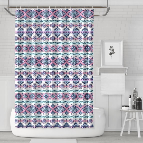 Waterproof Bohemian Shower Curtain 72x72 Inch Boho Style Polyester Unique Shower Curtain for Bathroom Hotel Home Decor with 12 Plastic Hooks