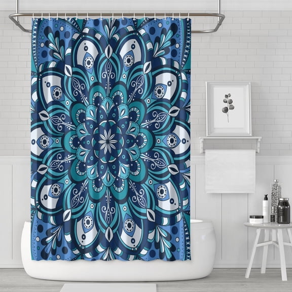 Waterproof Bohemian Shower Curtain 72x72 Inch Boho Style Polyester Unique Shower Curtain for Bathroom Hotel Home Decor with 12 Plastic Hooks