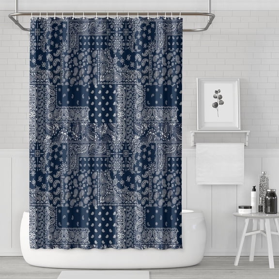 Waterproof Bohemian Shower Curtain 72x72 Inch Boho Style Polyester Unique Shower Curtain for Bathroom Hotel Home Decor with 12 Plastic Hooks