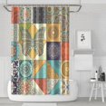 thumbnail image 1 of Waterproof Bohemian Shower Curtain 72x72 Inch Boho Style Polyester Unique Shower Curtain for Bathroom Hotel Home Decor with 12 Plastic Hooks, 1 of 5