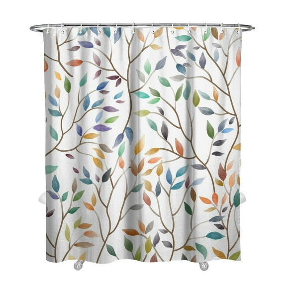 Waterproof Boho Style Shower Curtain 72x84 Inch Colorful Floral Vintage Polyester Unique Shower Curtain for Bathroom Hotel Home Decor with 12 Plastic Hooks