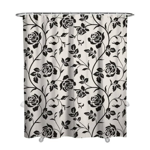 Waterproof Boho Style Shower Curtain 72x84 Inch Colorful Floral Vintage Polyester Unique Shower Curtain for Bathroom Hotel Home Decor with 12 Plastic Hooks