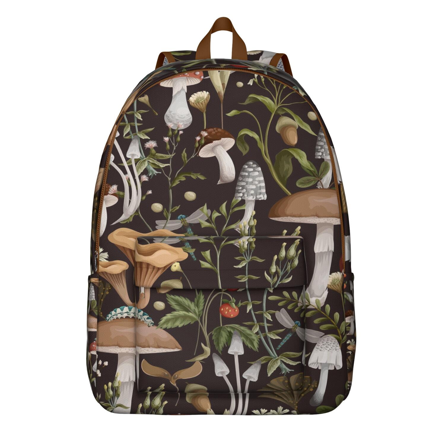 Waterproof Botanical Mushroom Backpack, Durable School Bag with ...