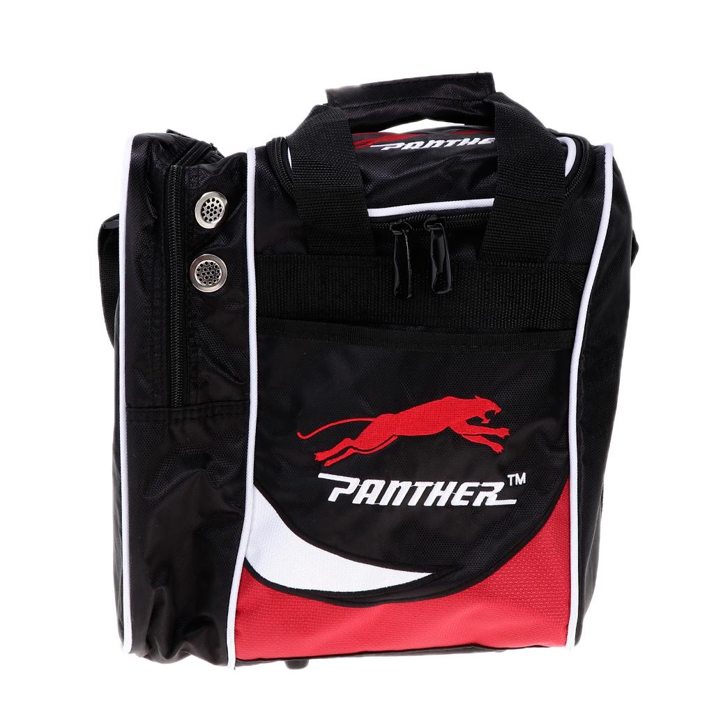 Waterproof Bowling Ball Carrier Bag Single Ball Tote Bag Pocket black